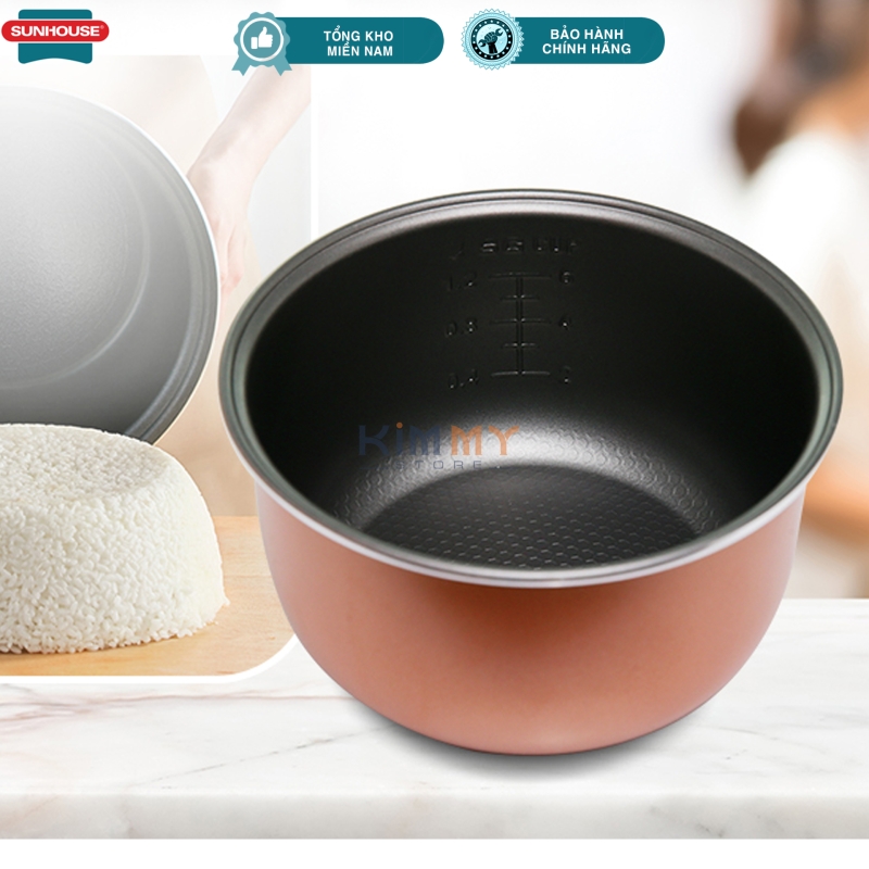 Nồi cơm điện Sunhouse SHD8607W 1.2L & 1.8L heo hồng